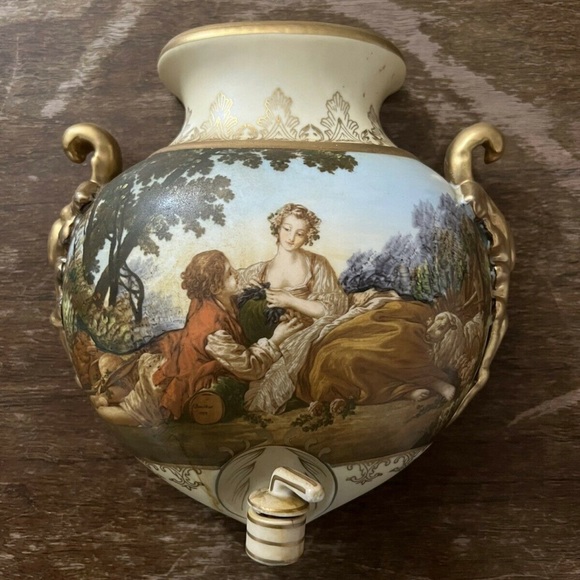 COPY - Victorian Holly Water Wall Tap - Boucher Scene 1754 - Picture 1 of 7